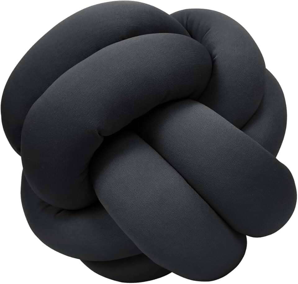Genérico Almofada de Nó Escandinavo Duplo Para Sofá Quarto Decorativo (Chumbo) 21 cm x 21 cm