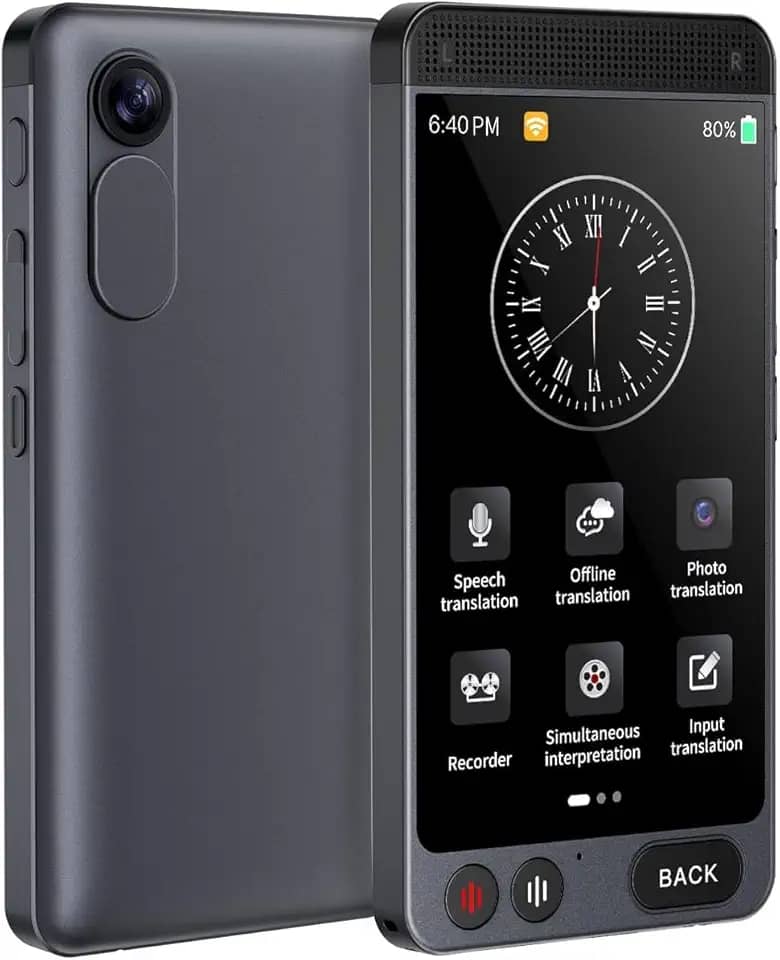 Tradutor de Idiomas em Tempo Real, Tradutor Instantaneo, Dispositivo Tradutor de Idiomas, Tradutor de Mais de 142 Idiomas, Tradutor de Voz Bidirecional Instantâneo com IA