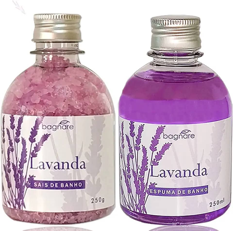 Sais De Banho e Espuma para Banheira Hidro Relaxante Lavanda