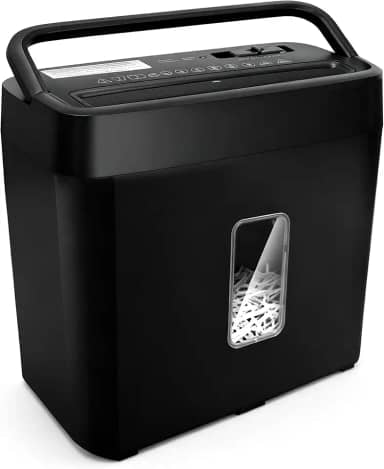 Fragmentadora de Papel 5 Folhas Corte Cruzado 4x30mm -Caxia de 8L Elétrica 110v/220v Triturador de Papel Compacto para Escritório em Casa - Segurança e Eficiência (220V)