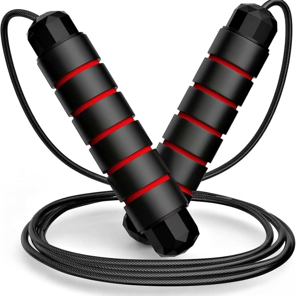 Corda De Pular Speed Rope Profissional Fitness Ajustável De 3m Com Rolamento e Cabo De Aço Revestido