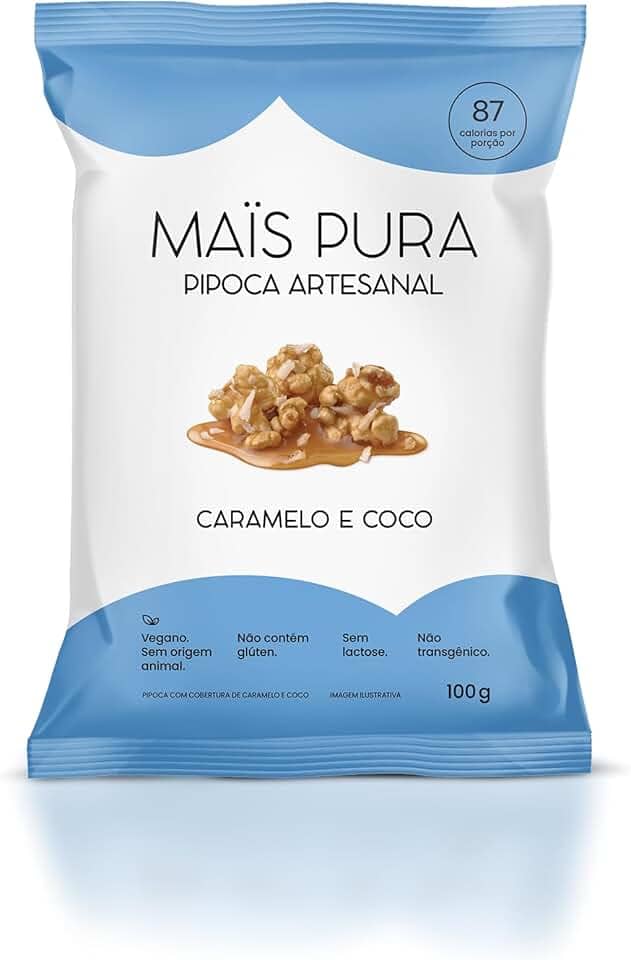 Mais Pura Pipoca Artesanal Maïs Pura Sabor Caramelo & Coco 100G