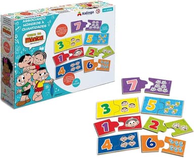 Jogo Associando Números e Quantidades Turma da Mônica - 20 Peças