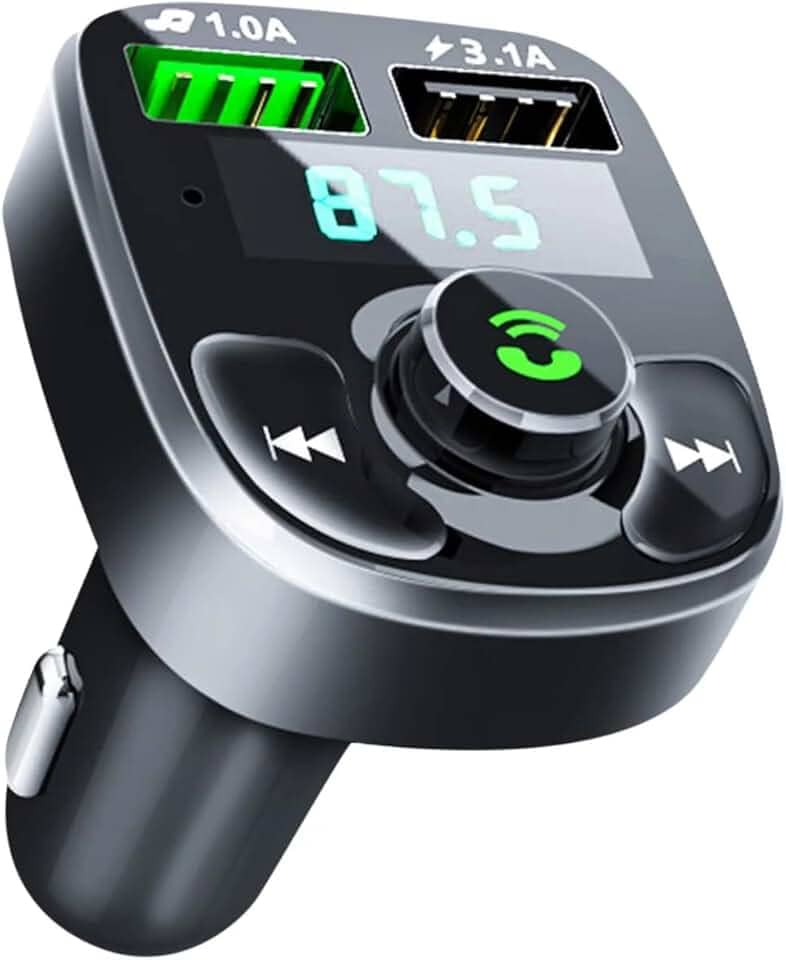 Transmissor FM Veicular com Bluetooth, Carregador USB Duplo, MP3, Rádio, X8 Turbo