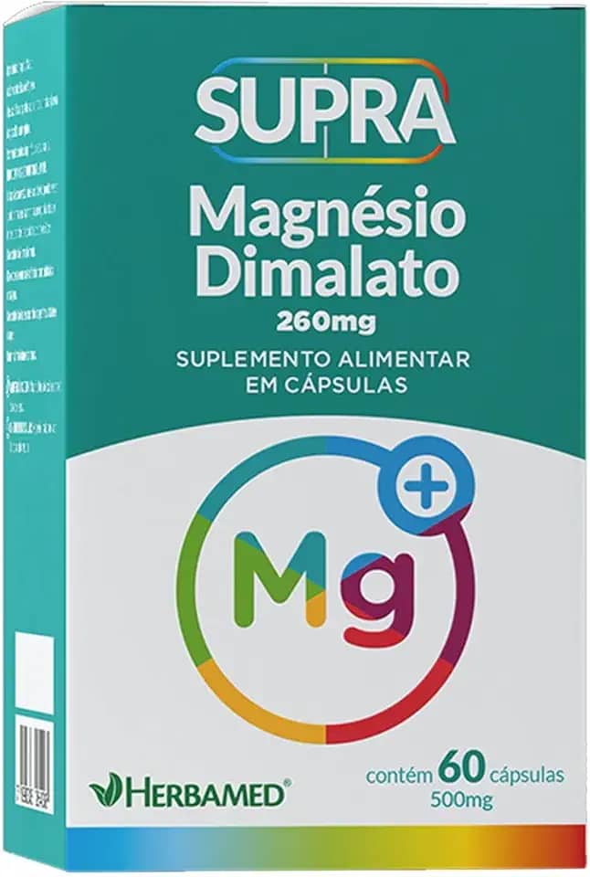 Herbamed Supra Magnésio Dimalato - 500Mg 60 Cápsulas -