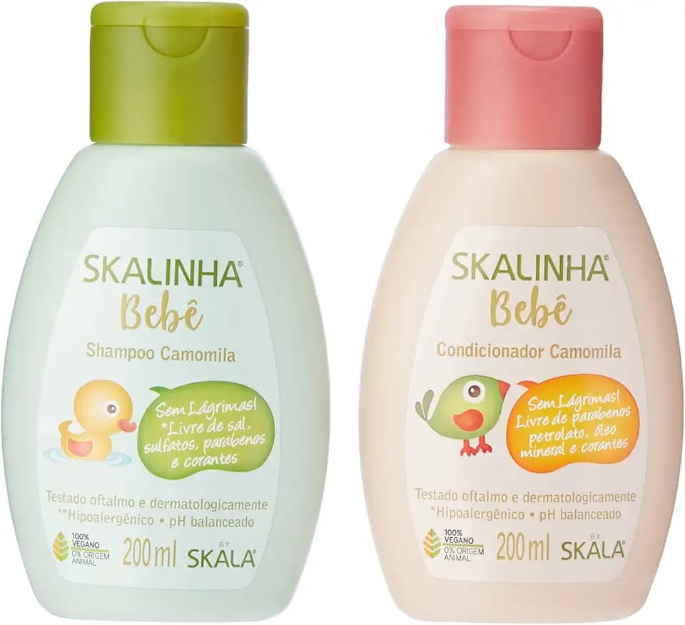 ZKMAGIC Kit Infantil Skala 200Ml Shampoo+Condicionador Camomila Skala