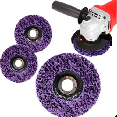 Kit 3 Discos Flap Strip Roxo 115mm Removedor De Tintas Verniz Ferrugem Com Furo 22mm Flysea