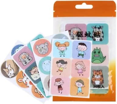 Kit 36x Adesivos Repelente Infantil Sai Dai Mosquito Dengue Cor Mista