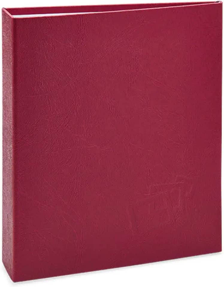 Álbum de fotos Ical, encadernação tradicional, para 200 fotos 10x15cm - envelope plástico transparente - linha Cores - modelo vermelho texturizado - 166