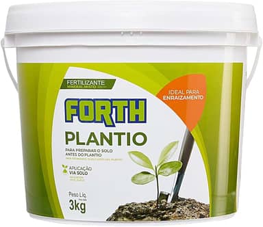 Forth Plantio, Fertilizante Mineral Misto, Enraizador, Mudas, Revitalizador, NPK + Micronutrientes, Granulado, Nutrição Completa, Balde, 3kg