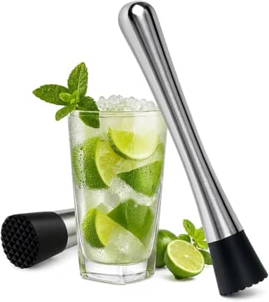 Socador de Drinks Yab em Metal para Caipirinha e Drinks Amassador de Frutas para Bar e Cozinha Design Resistente Alta Durabilidade Ideal para Copos e Preparos de Drinks
