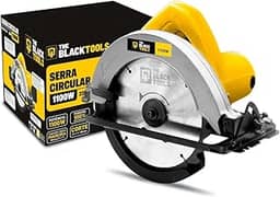 Serra Circular Profissional The Black Tools Btc1000 7.1/4 Pol. 185mm 1100w 50hz/60hz Com Disco Madeira
