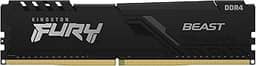 KF432C16BB/16 - Memória de 16GB DIMM DDR4 3200Mhz FURY Beast 1,35V 1Rx8 288 pinos para desktop/gamers, Preto