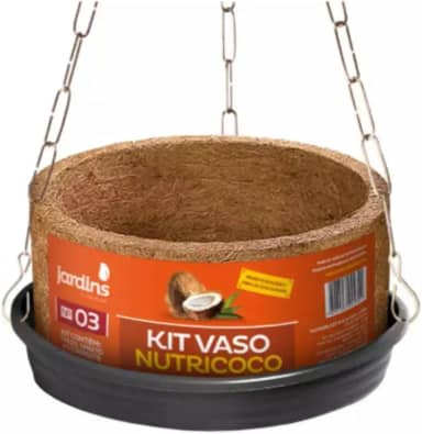 Vaso Pendente Para Plantas Fibra de Coco Completo Nutricoco Nutriplan
