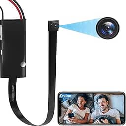 Kestanlora Câmera escondida sem fio DIY portátil 1080p HD WiFi, mini câmera espiã em tempo real, câmera de segurança para segurança interna