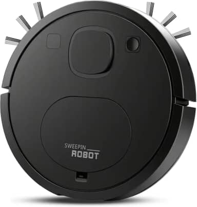 Robot Vacuum, com um sistema de limpeza abrangente 3 em 1 que aspira e esfrega, com potência de sucção de 2000Pa. Este aspirador e esfregão robô ultrafino e silencioso é ideal para pêlos de animais de