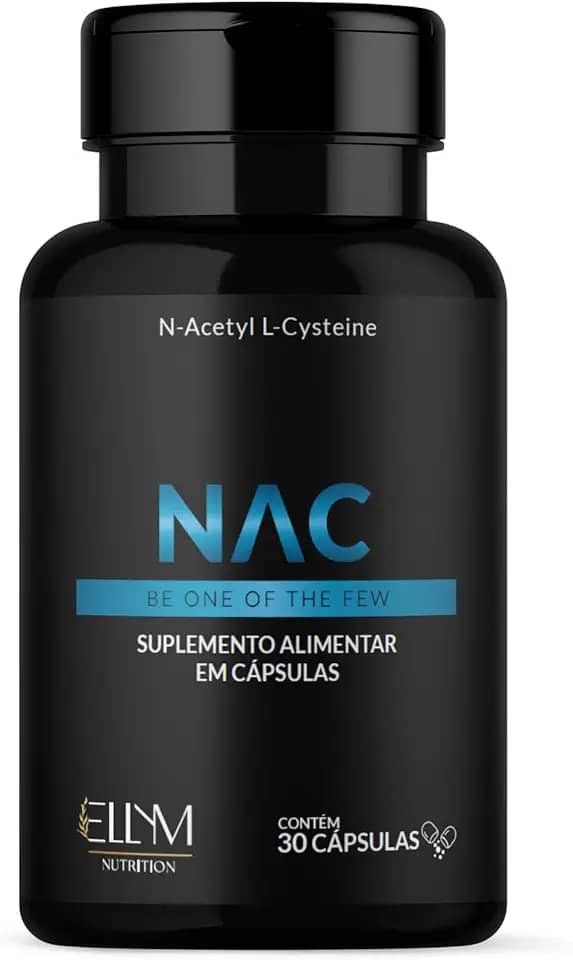 NAC 600mg N-Acetilcisteína Ellym Nutrition 30 Cápsulas Antioxidante Precursor da Glutationa (30 Capsulas, Sem sabor)