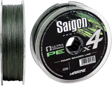 Linha Multifilamento Saigon X4 Verde 25Lbs 0,20mm 100m Marine Sports