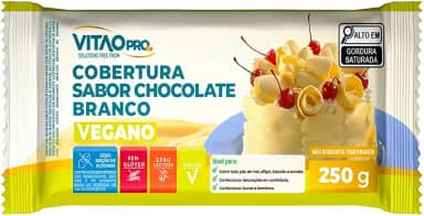 Cobertura Vegana Zero, Branco, Vitao, 250 g