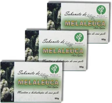 Kit com 3 Sabonete de MELALEUCA TEA TREE em Barra 90g