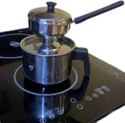 Cuscuzeira Inox porção Individual Cuscuz a vapor Peitinho de moça Paulista para fogão elétrico por Indução e a gás Nordestina