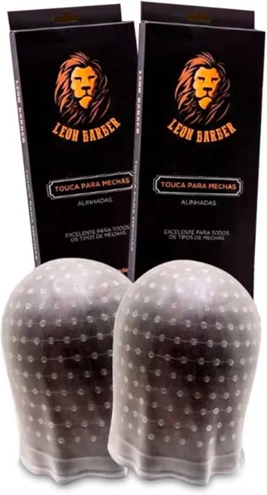 Kit 2 Toucas M Silicone Reflexo Alinhado Luzes Leon Barber