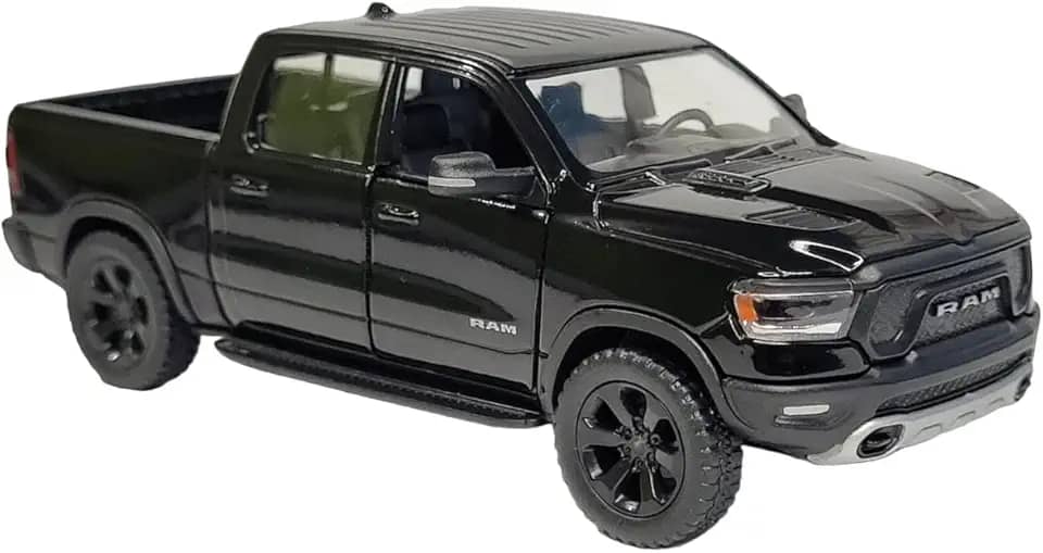 Miniatura Carrinho de Ferro Ram 1500 Caminhonete 4X4 Metal (ram preto)