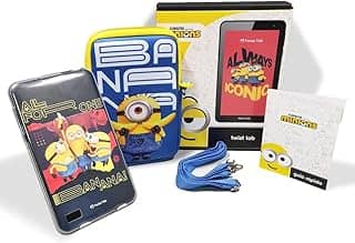 Positivo Twist Tab Minions+ 2GB RAM + 64GB Armazenamento, Tela de 7', Android 11 Go, Bateria 3100mAh​ - Preto - Inclui 2 itens de proteção - (Capa e Bolsa de Transporte)