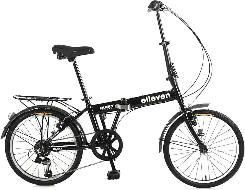 BICICLETA ARO 20 6V DOBRÁVEL DUBLY URBAN PRETO/BRANCO