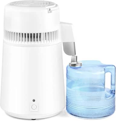 ALDR Máquina De Água Destilada, Purifica O Abastecimento De Água Para Casa/Escritório, Destila Óleos Essenciais, Tamanho Compacto