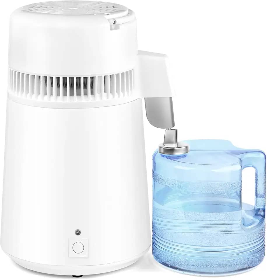 ALDR Máquina De Água Destilada, Purifica O Abastecimento De Água Para Casa/Escritório, Destila Óleos Essenciais, Tamanho Compacto