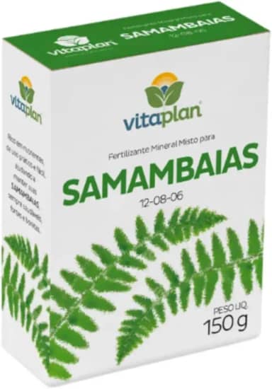 Fertilizante Adubo Mineral Samambaias 150g Misto NPK e Micronutrientes Ideal Folhagens