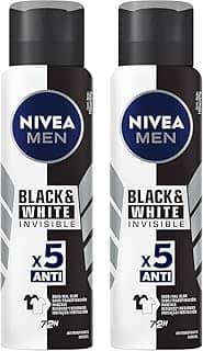 Kit NIVEA Desodorante Aerosol Men Black&White Invisible - 2 unidades