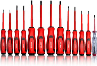 Kit Jogo De Chaves Fenda Isolada Imantada 13 Peças