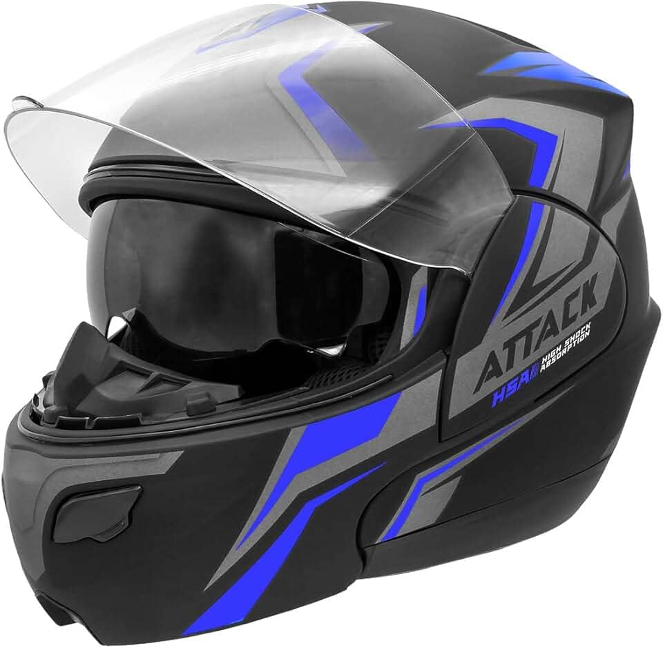 CAPACETE ESCAMOTEÁVEL PRO TORK ATTACK HSA AZUL TAM. 62