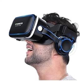 Óculos Vr Realidade Virtual 3D Com Fone De Ouvido E Controle,Suporte para Celular 4.0-6.53''