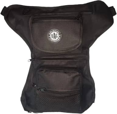 Pochete de Perna Cartucheira Motoboy Camping Trilha Esportiva Multiuso Masculino Feninino - Preto