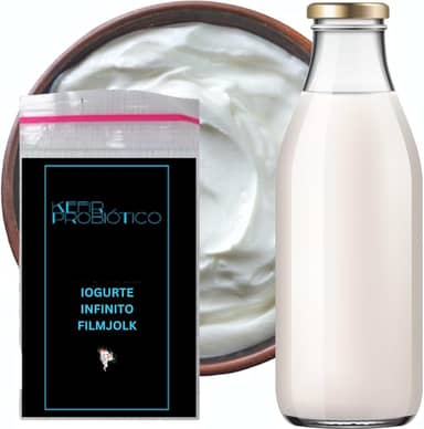 Iogurte Grego Filmjolk Desidratado Com Manual Completo | Produção Caseira Saudável e Natural | Econômico, Rico em Proteínas | Fácil de Fazer em Casa