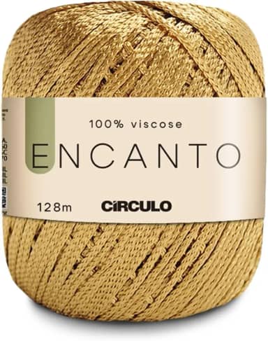 Linha Fio Encanto Ouro Para Croche/Trico 128m Circulo 100% Viscose