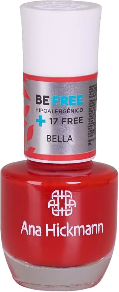 Esmalte Ana Hickmann Hipoalergênico Bella - 9ml, Coleção Be Free, Secagem Rápida e Alta Pigmentação