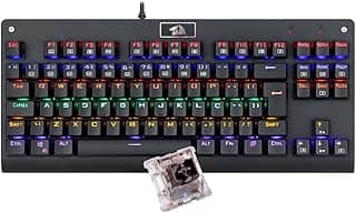 Teclado Mecânico Redragon Dark Avenger Preto Iluminação Rainbow Switch Marrom K568R