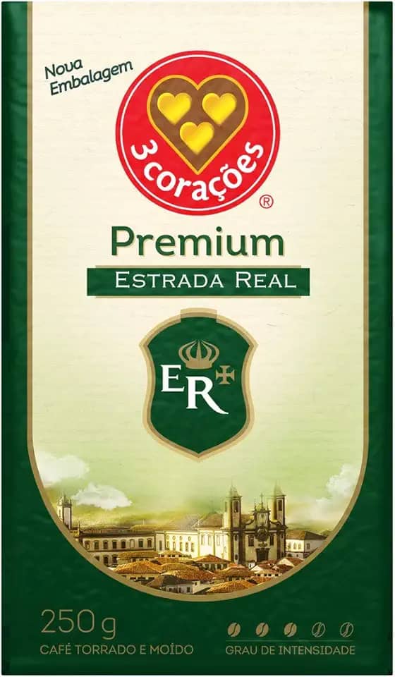 3 Corações Café Torrado E Moído Estrada Real Premium À Vácuo 250G