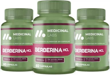 KIT 3 BERBERINA HCL 1500MG 60 CAPSULAS - MEDICINAL LABS