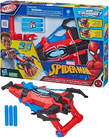 Lançador Marvel Aranha Nerf - Ataque Duplo com 2 Maneiras de Brincar - F7852 - Hasbro