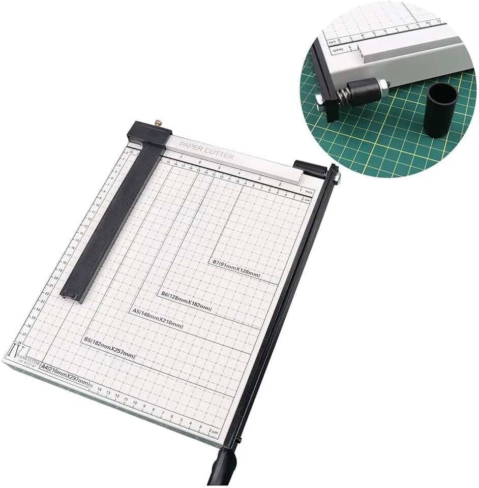 Guilhotina Base Em Aço 30 Cm Papel A4 Até 10 Folhas C/Trava