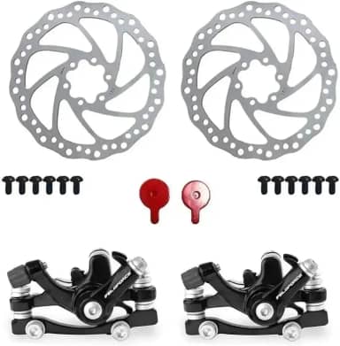 Kit Freio Disco Mecanico Absolute Disco 160mm Pincas Preto.