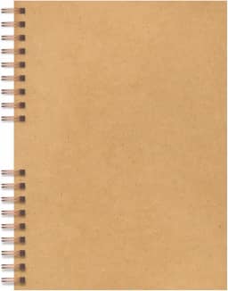 Caderno de Desenho sketchbook Capa Dura em Kraft A5 A4 e A3 (A4 Médio)