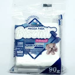 Massa Para Biscuit, Polycol, 90 Gramas, Branca