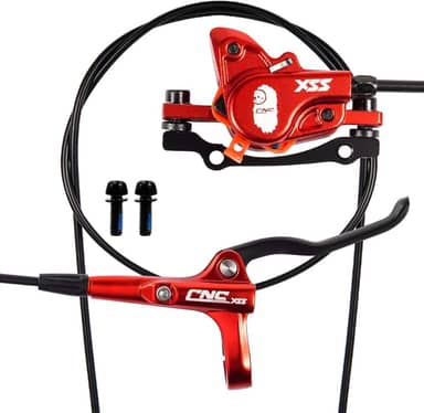 CNC Conjunto de freio a disco hidráulico MTB, freios a disco hidráulicos para mountain bike, dianteiro direito, 800 mm, esquerdo, traseiro, 1450 mm, freio hidráulico, vermelho