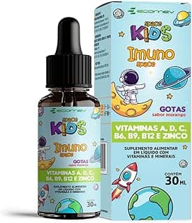 Multivitaminico Infantil - A D C B6 B9 B12 e Zinco - Sabor Morango 30Ml - Ecomev (Unidade)